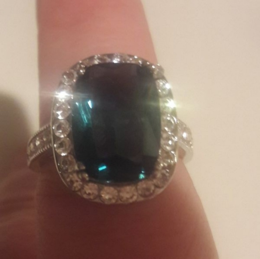 925 sterling silver london blue topez ring